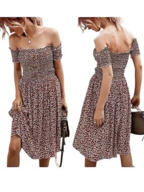 Off The Shoulder Midi Dress